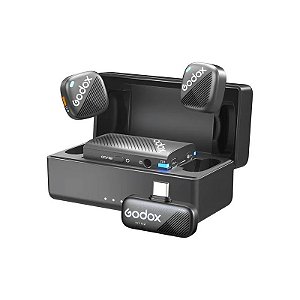 Microfone Godox Cube-C Combo 1TX+1RX Sem Fio