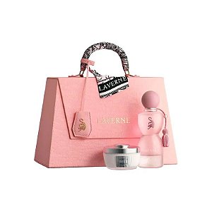 Kit Laverne Perfume Rosa Sense 75ML + Talco Corporal 70GR Sacola Conjunto