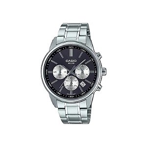 Relógio Casio MTP-E515D-1AVDF Analógico Masculino - Preto/Prata