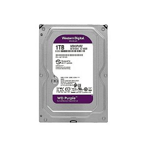 Disco Rígido Western Digital 1TB WD Purple SATA 3 5400RPM 3.5" WD10PURZ (Gar. BR)