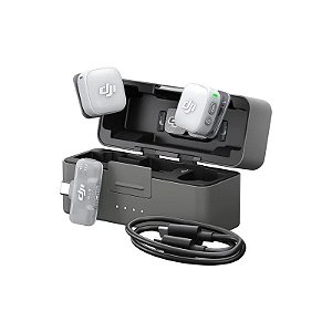 Microfone Lapela Dji Mic Mini 2 Sem Fio para Smartphone - Preto (2 TX + 1 RX Móvel + Case de Carregamento)