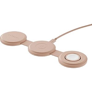 Carregador Sem Fio Satechi Qi2 OntheGo 3 em 1 - ST-QTG31R - Rosa