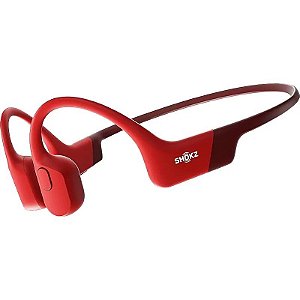 Fone de ouvido Shokz OpenRun Vermelho - Tecnologia de condução óssea