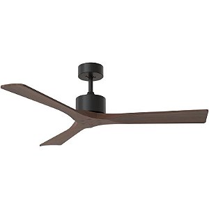 Ventilador de Teto Joog SV1 Preto/Nogueira - Decorativo Silencioso