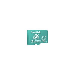 Cartão de Memória Micro SD Sandisk Nintendo Switch 512GB - SDSQXAO-512G-GNCZN
