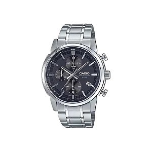 Relógio Casio MTP-E510D-1A1VDF Analógico Masculino - Preto/Prata