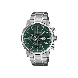 Relógio Casio MTP-E510D-3AVDF Analógico Masculino - Verde/Prata