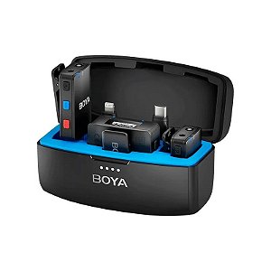 Microfone Sem Fio Boya Boyamic 3 em 1 - Preto