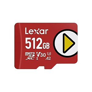 Cartão de Memória Micro SD Lexar Play Gaming/Mobile 512 GB 160-100 MB/s C10 (LMSPLAY512G-BNNNG)