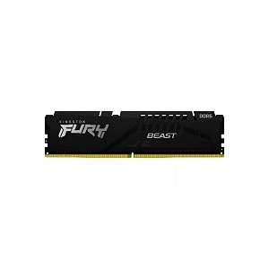 Memória DDR5 8GB 5200 Kingston Fury Beast Black KF552C40BB/8 KF552C40BB-8