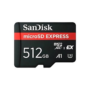 Cartão de Memória Micro SD Sandisk Express 880-650 MB/s U3 A1 512 GB (SDSQXFN-512G-GN4NN)