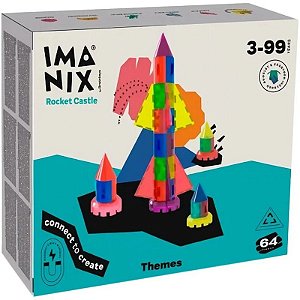 Quebra-cabeça Imanix Rocket Castle Braintoys - IMA-RC64 (64 Peças)