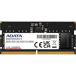 Memória para Notebook Adata 8GB 5600MHz DDR5 AD5S56008G-S