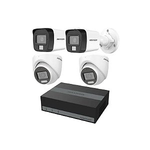 Kit DVR Hikvision 04CH DS-J142I/E04HGHI-XD+4CÂM 3.6MM 2.8MM