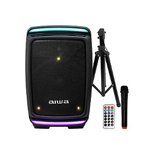 Caixa de Som Aiwa AWSP14TW 14" 1.000 Watts P.M.P.O com Bluetooth e USB Bivolt - Preto