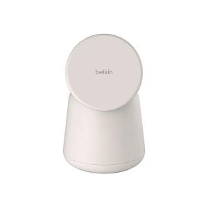 Carregador Wireless Belkin WIZ020VFH37 2 em 1 15W Magsafe Suporte iPhone-Watch - Branco