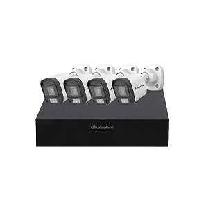 Gravador DVR Visionbras VB-KIT800-FC - 8 Canais - Kit 4 Câmeras - FHD - Preto