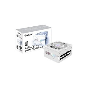 Fonte Gigabyte Aorus Elite GP-AE850PM PG5 Ice ATX 850W 80 Plus Platinum Full Modular - Preto