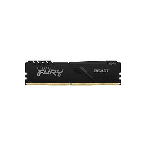 Memória Kingston Fury Beast, DDR4 16GB (1X16GB), 3200MHZ, KF432C16BB1/16, Preto