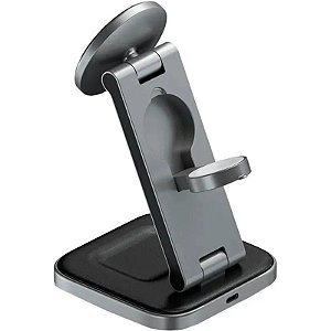 Suporte de Carga Satechi Qi2 3 em 1 - ST-Q31FM-EA