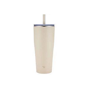 Copo Térmico Zojirushi SX-HA89HACMCOM com Canudo Encaixe Carro Inox 890ML - Bege