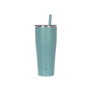 Copo Térmico Zojirushi SX-HA89HGM com Canudo Encaixe Carro Inox 890ML - Verde Água