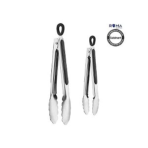 Kit Pegador de Cozinha Cuisinart CTG-00-2TNGC Aço Inoxidável com Trava 18/23CM - 2 Peças