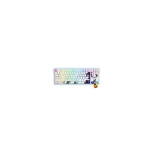 Teclado Gamer Mecânico Redragon K728AK-RGB-Pro Antonium Pro Wireless / RGB / Inglês - Azul