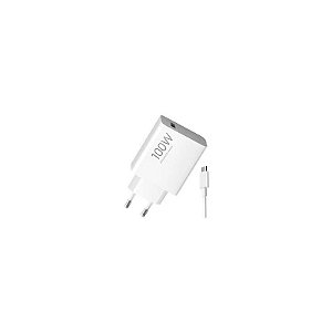 Carregador Tomada Xiaomi MDY-19-Er USB / 100W - Branco + Cabo USB-C / USB