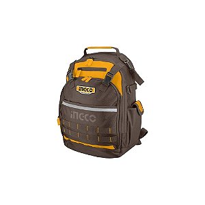 Mochila Ingco HBP01028 - para Ferramentas - Marrom e Laranja