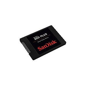 SSD de 480GB Sandisk Plus SDSSDA-480G-G26 535 MB/s Leitura - Preto