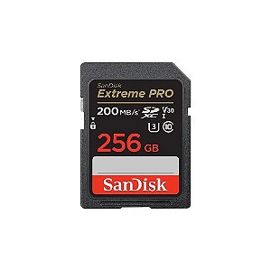 Cartão de Memória SD de 256GB Sandisk Extreme Pro SDSDXXD-256G-GN4IN Preto