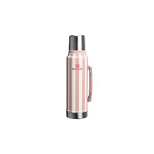 Garrafa Térmica Stanley Classic Legendary Bottle de 1 Litro - Rosa/Branco (sem Caixa)