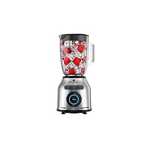 Liquidificador Electrobras Cristal Prime EBL-10 1200 Watts 1.8 Litros 8 Velocidades + Pulsar 127V ~ 60 Hz - Preto/Prata