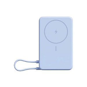 Carregador Portátil Wireless Xiaomi Power Bank Magnético WPB1007Z 10.000 Mah 2 Saídas USB-C - Azul