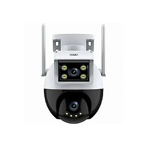Câmera IP Satélite A-CAM008D HD com Wi-Fi - Branco/Preto