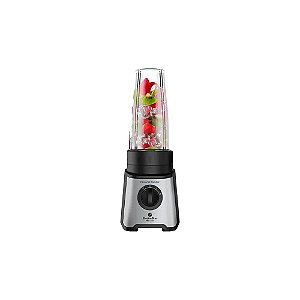 Liquidificador Electrobras Personal Blender EBPB350 350 Watts 750 ML 2 Velocidades + Pulsar 220 - 240 V ~ 50/60 HZ - Preto/Prata