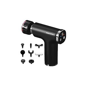 Massageador Muscular Megastar FMA14 com 9 Cabeças Recarregável - Preto