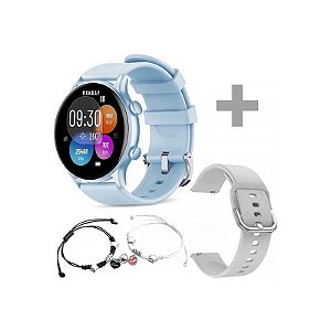Relógio G-Tide R5 Lite com Bluetooth - Azul Claro + Pulseira