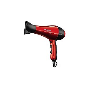 Secador de Cabelo Mondial Infinity Ion 2500 SC-12 2000 Watts 127V ~ 60Hz - Vermelho/Preto