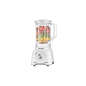 Liquidificador Mondial Turbo Pratic Power L-97-W 550 Watts 2.2 Litros 2 Velocidades + Pulsar 220V ~ 50/60 HZ - Branco/Cinza