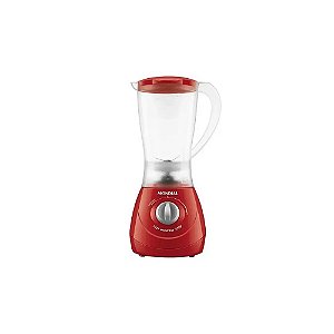 Liquidificador Mondial Easy Power L-550-R 550 Watts 2 Velocidades + Pulsar 127V ~ 60Hz - Vermelho/Cinza