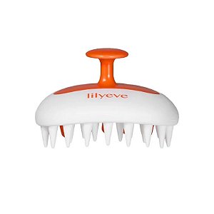 Escova Massageadora Lilyeve 2Way Gua Sha - Branco/Laranja