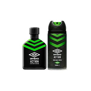 Kit Perfume Masculino Umbro Action EDT 100 ML + Desodorante