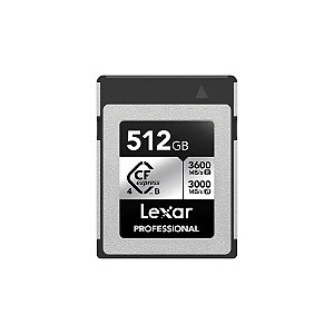 Cartão de Memória Cfexpress 4.0 Lexar Professional Silver Tipo B 3600-3000 MB/s 512 GB (LCXEXS4512G-Rneng)