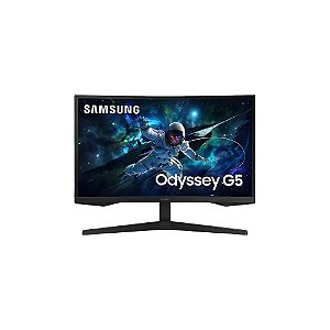 Monitor Gamer Curvo Samsung Odyssey G5 LS32CG552EN 32" QHD Preto