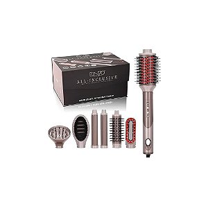Kit Escova Secadora Enzo EN-507 1500 W 7 Em 1 Bivolt - Rosa