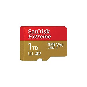 Cartão de Memória Micro SD Sandisk Extreme 190-130 MB/s U3 1TB com Adaptador (SDSQXAV-1T00-GN6MA)