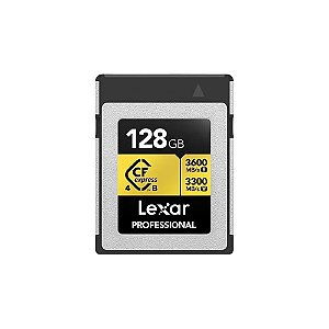 Cartão de Memória Cfexpress 4.0 Lexar Professional Gold Series Tipo B 3600-3300 MB/s 128 GB (LCXEXP4128G-Rneng)