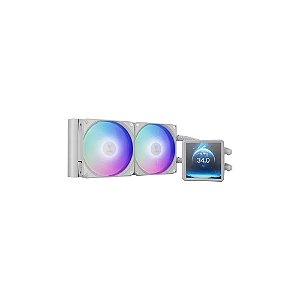 Cooler Líquido Gamdias Aura GL240 LCD Tela IPS 1,0 cm ARGB 240 MM para CPU - Branco